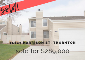 11849 Harrison Street, Thornton, Adams, Colorado, United States 80233, 3 Bedrooms Bedrooms, ,3 BathroomsBathrooms,Townhome,Sold!,Harrison Street,9674814