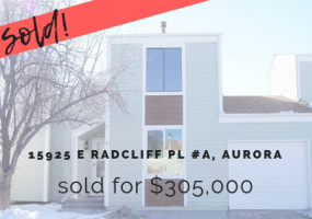 15925 E Radcliff Pl #A, Aurora, Arapahoe, Colorado, United States 80015, 3 Bedrooms Bedrooms, ,3 BathroomsBathrooms,Townhome,Sold!,E Radcliff Pl #A,9674758