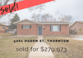 9061 Ogden St, Thornton, Adams, Colorado, United States 80229, 2 Bedrooms Bedrooms, ,1 BathroomBathrooms,House,Sold!,Ogden St,9674767